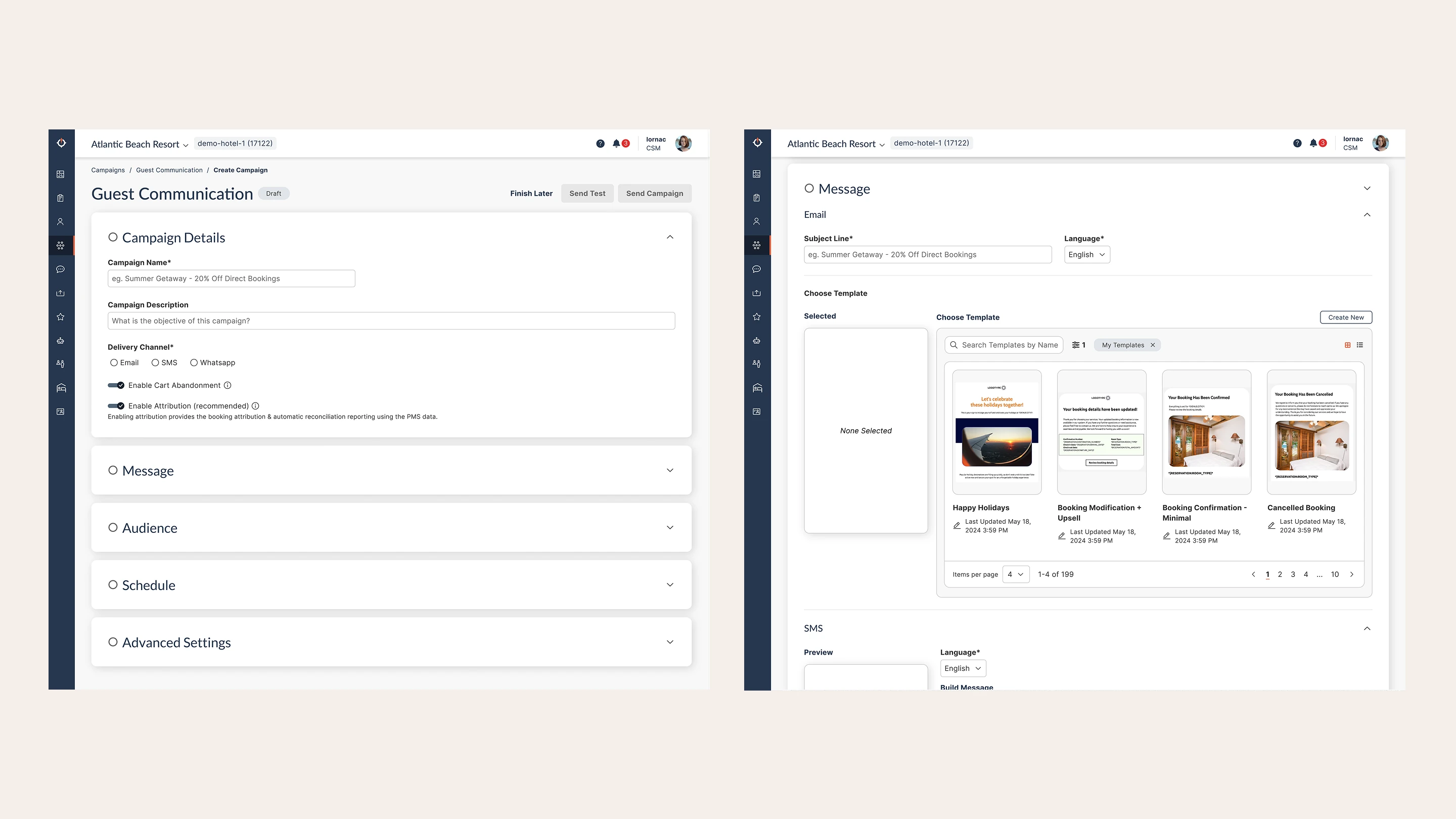 Campaign builder full flow overview