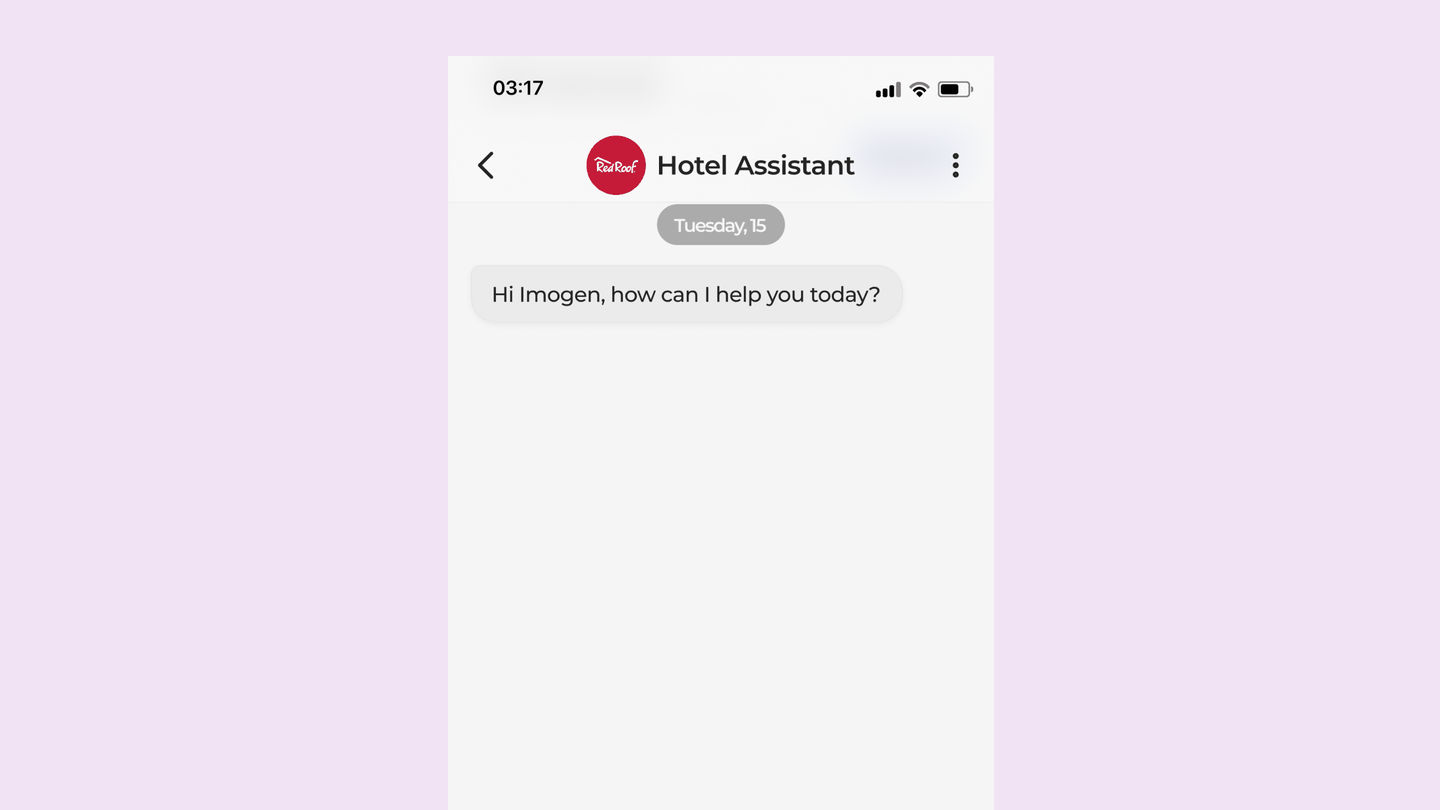 AI Concierge chat conversation